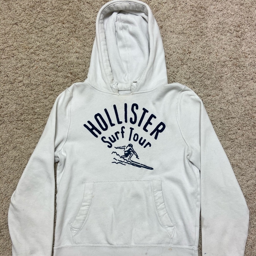 Hollister large men’s white hoodie